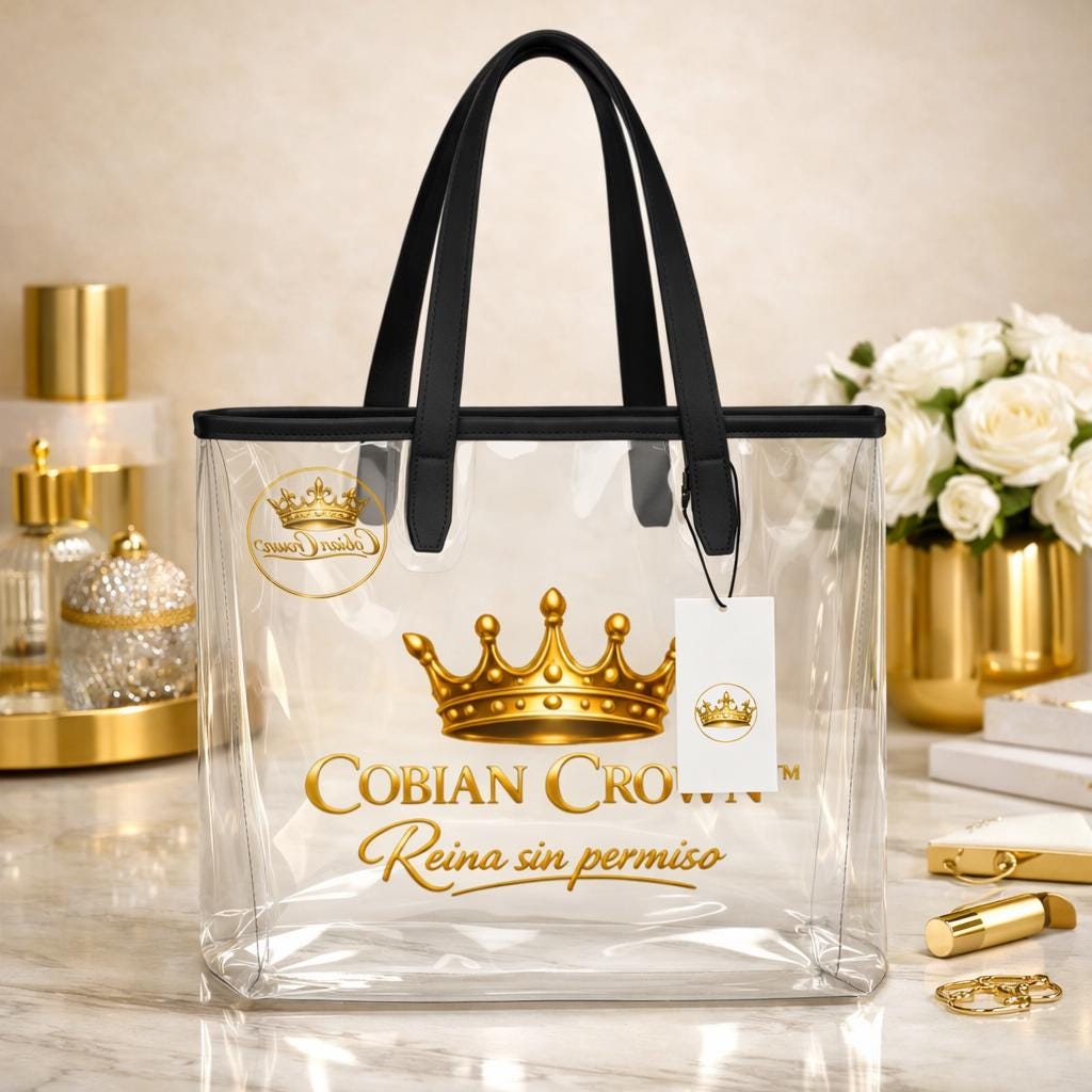 Clear Tote Bag – Reina Sin Permiso (Cobian Crown™)